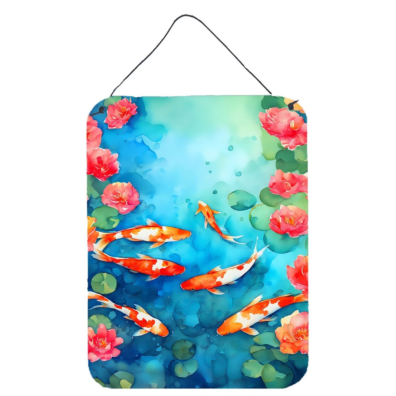 Edge Collections - "12 X 16" - Multicolor - NEW Koi Fish Door or - 1 Piece